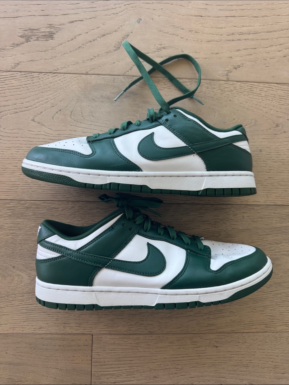 Nike Men’s Dunk Low - Forest Green & White- Real Dunks